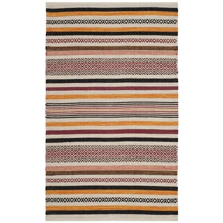Safavieh Montauk Hand Woven Small Rectangle Area Rug Red & Multicolor - 3 x 5 ft. MTK211A-3